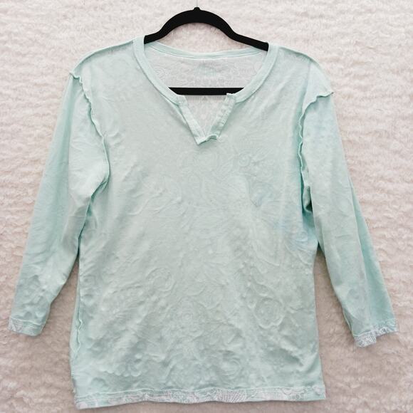 T-Shirt Size M Pastel Green Whimsycore Bloomcore Light Academia Fairycore Floral - Picture 12 of 15